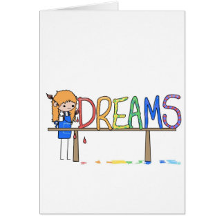 Happy Rainbow Whimsical Dreams Stick Figure Artist