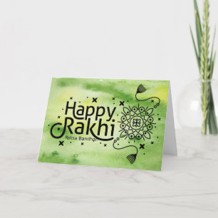 Happy Rakhi, Raksha Bandhan, green Card
