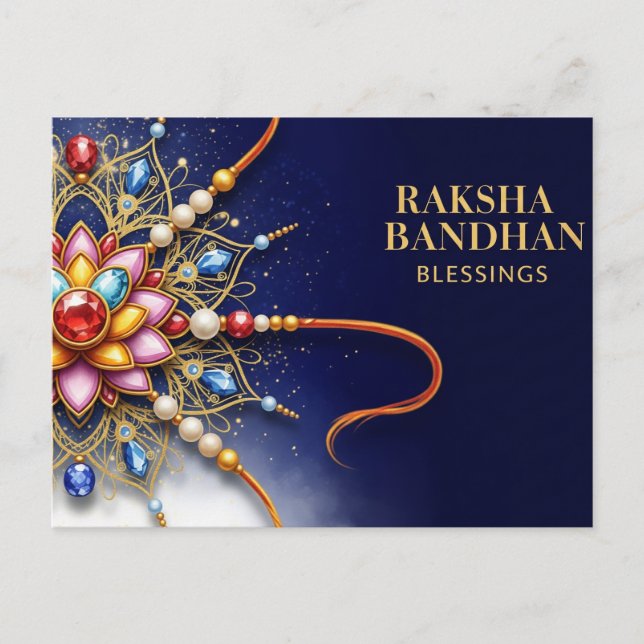 Happy Rakhi, Raksha Bandhan Postcard (Front)