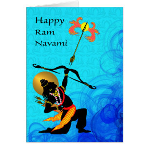 Happy Ram Navami, Lord Rama with Flaming Arrow