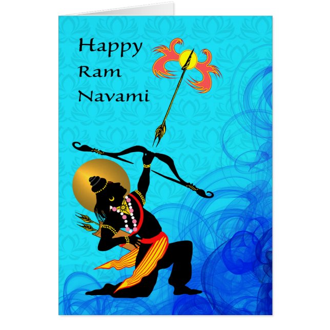 Happy Ram Navami, Lord Rama with Flaming Arrow (Front)