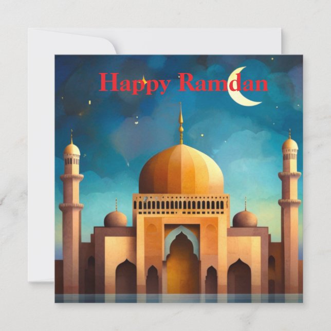 Happy Ramadan Greeting Card (Front)