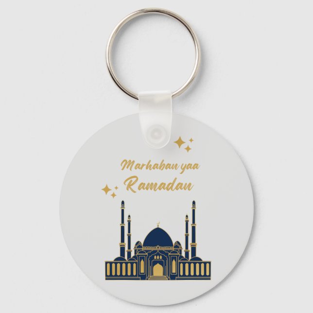 Happy Ramadan Kareem -Eid Mubarak Quotes     Key Ring (Front)