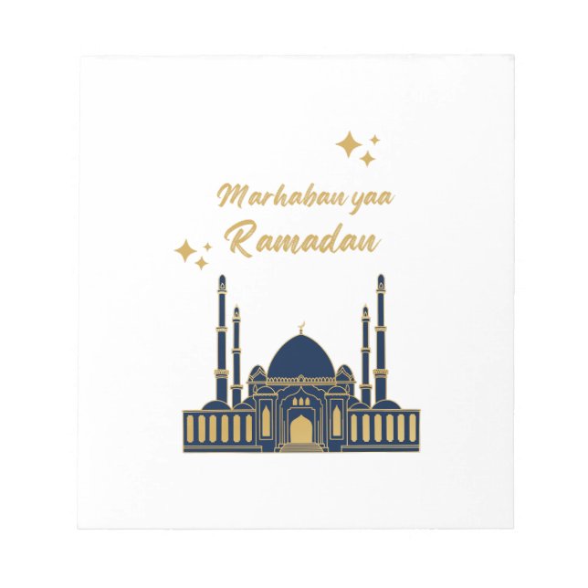 Happy Ramadan Kareem -Eid Mubarak Quotes  Notepad (Front)