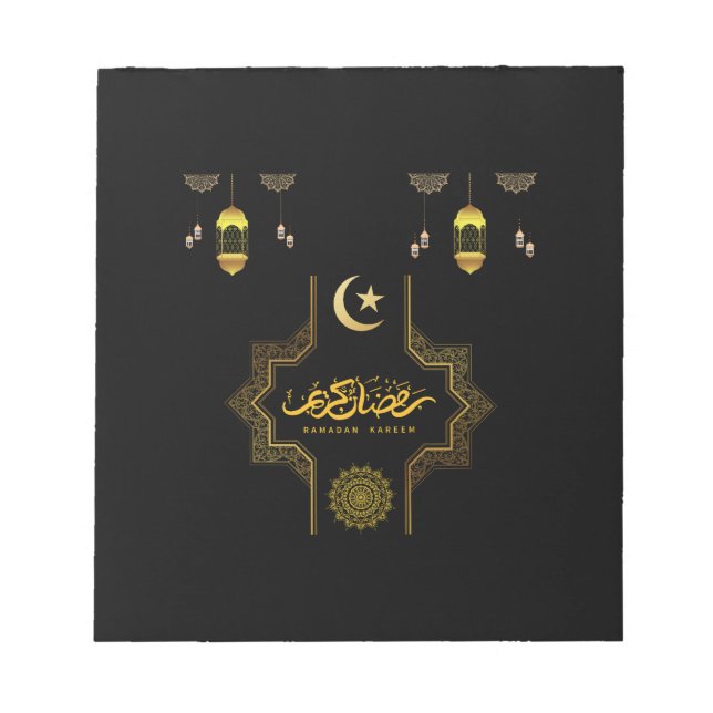 Happy Ramadan Kareem -Eid Mubarak Wishes  Holiday  Notepad (Front)