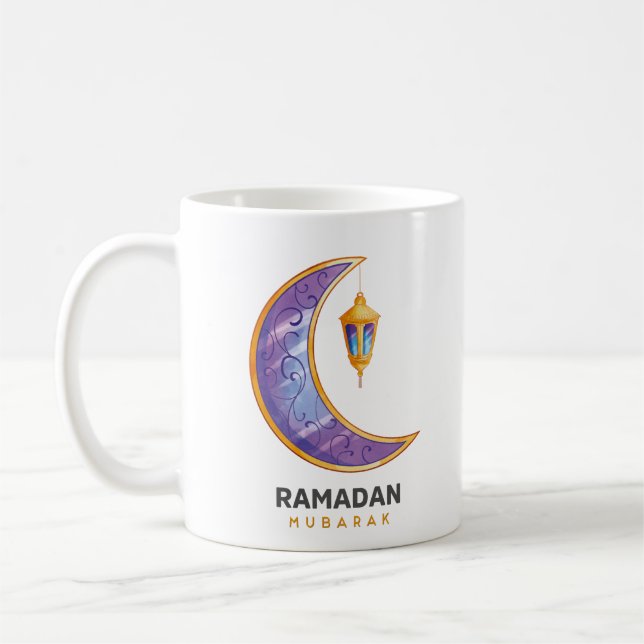 Happy Ramadan Mubarak | Ramadan Kareem Gold Muslim Coffee Mug (Left)