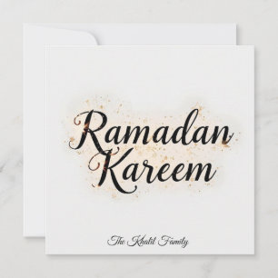 Happy Ramadan Mubarak Ramadan Kareem Gold Muslim Holiday Card
