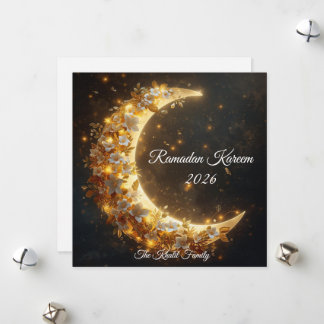 Happy Ramadan Mubarak Ramadan Kareem Hilal Holiday Card