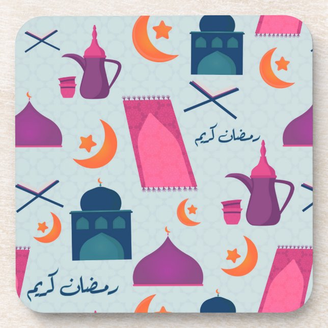 Happy Ramadan Pattern Coaster (Front)