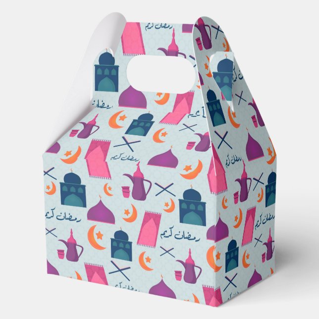 Happy Ramadan Pattern Favour Box (Back)