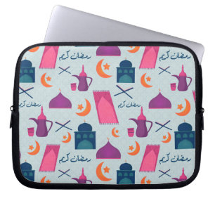 Happy Ramadan Pattern Laptop Sleeve
