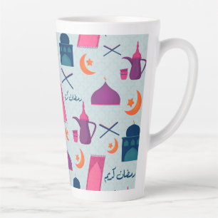 Happy Ramadan Pattern Latte Mug