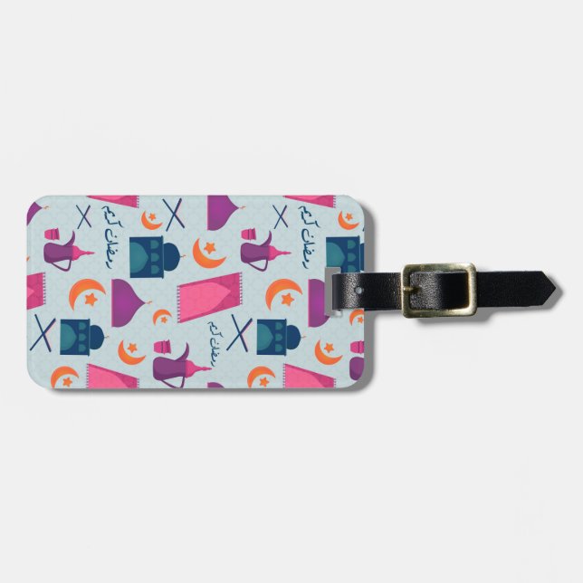 Happy Ramadan Pattern Luggage Tag (Front Horizontal)
