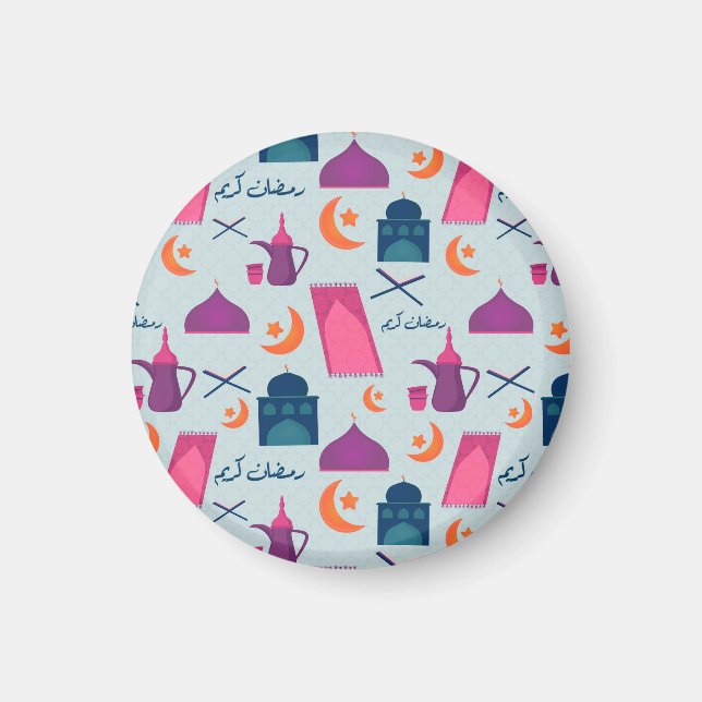 Happy Ramadan Pattern Magnet (Front)