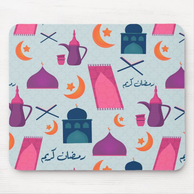 Happy Ramadan Pattern Mouse Mat (Front)
