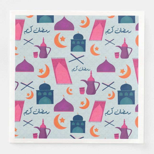 Happy Ramadan Pattern Napkin (Front)