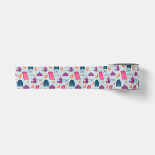 Happy Ramadan Pattern Satin Ribbon