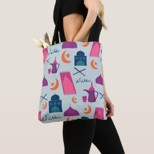 Happy Ramadan Pattern Tote Bag