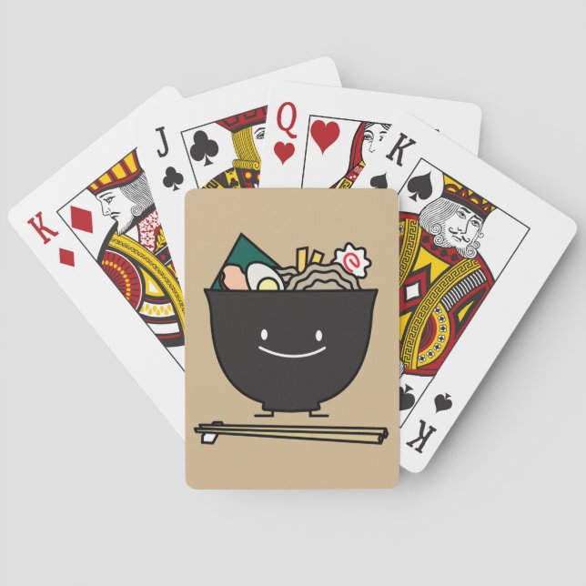Happy Ramen Bowl Playing Cards (Back)