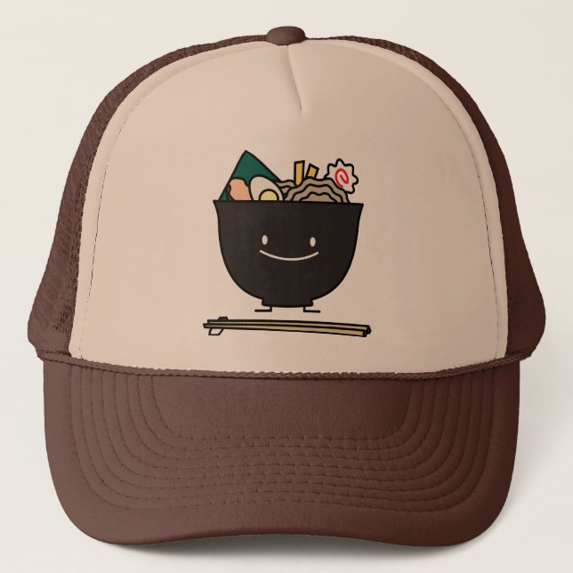 Happy Ramen Bowl Trucker Hat (Front)