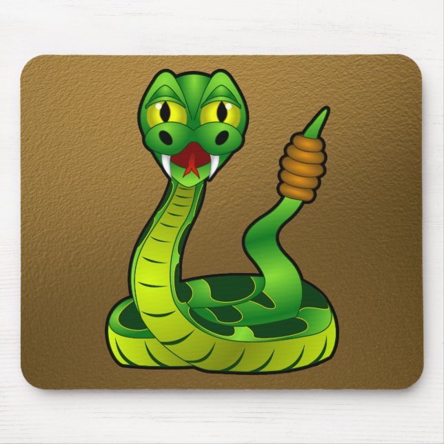 Happy rattlesnake mouse mat (Front)