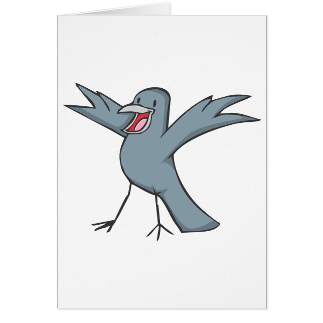 Happy Raven Bird Cartoon (Front)