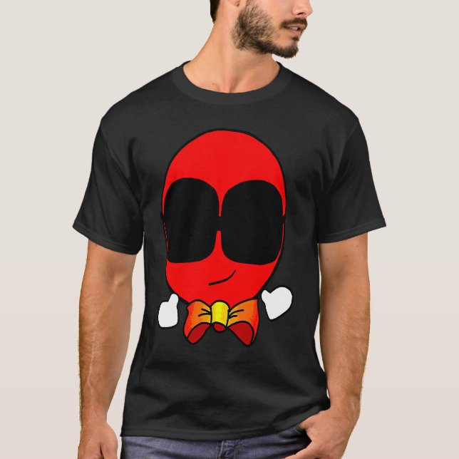 Happy Red Face Hands No Nose Day Boy Sunglasses Ki T-Shirt (Front)
