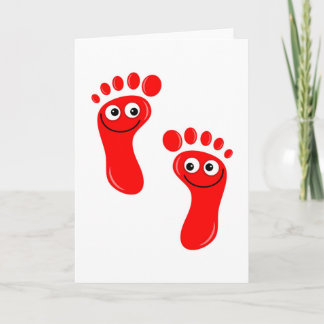 Happy Red Feet Card