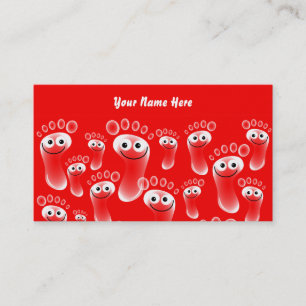 Happy Red Feet, Your Name Here Business Card
