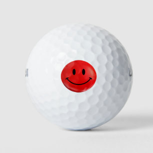 Happy Red Golf Ball