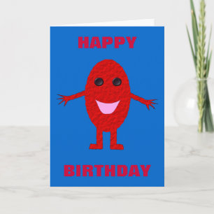 Happy Red Grape Customisable Greeting Card