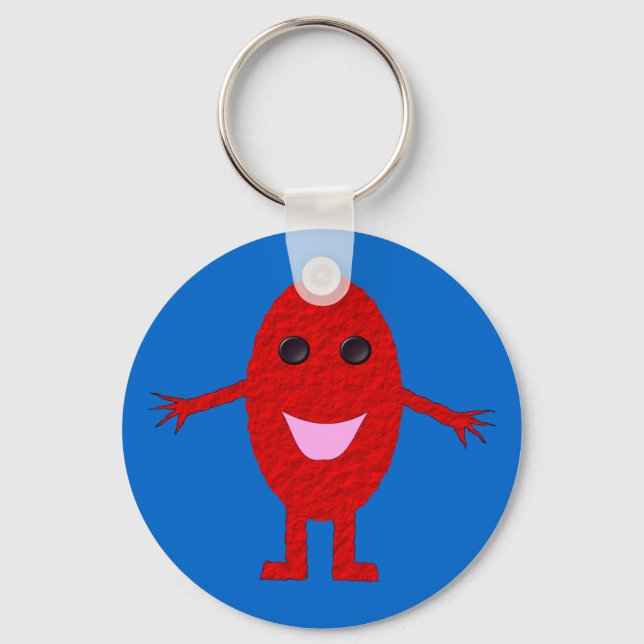 Happy Red Grape Keychain (Front)