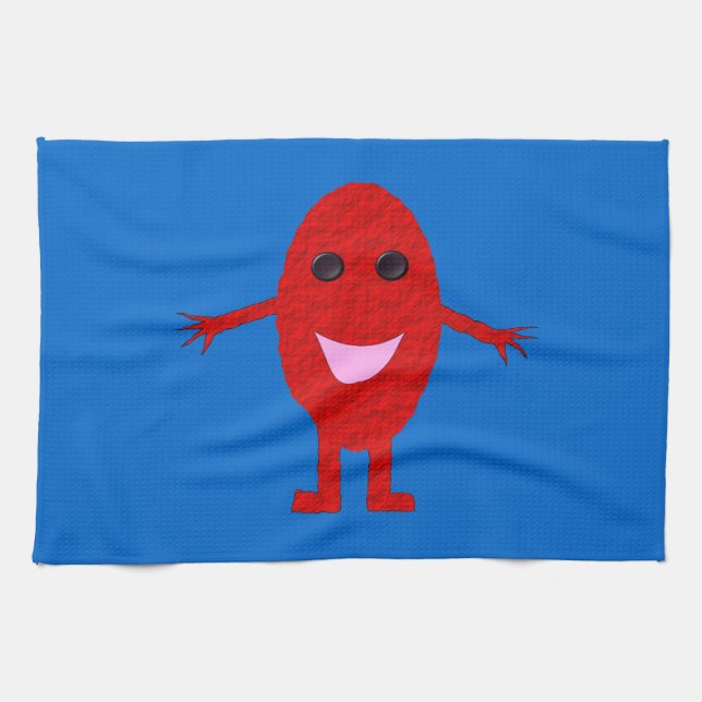 Happy Red Grape Kitchen Towel (Horizontal)