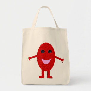 Happy Red Grape Organic Grocery Tote Bag