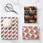 Happy Red Panda Wrapping Paper 3 Sheet Set<br><div class="desc">Three sheets of complementary wrapping paper featuring the "Happy Red Panda".  Available in matte or semi-gloss.  This is ideal wrapping paper for your red panda loving friend or loved one.</div>
