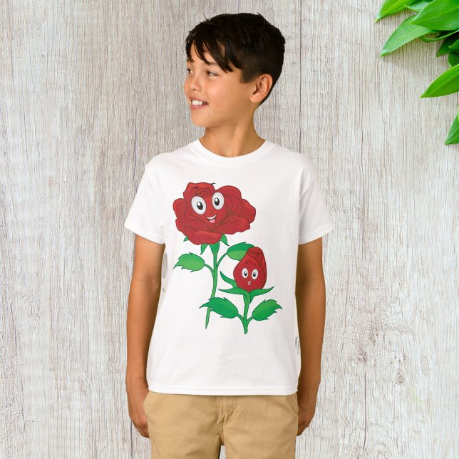 Happy Red Rose Characters T-Shirt (Creator Uploaded)