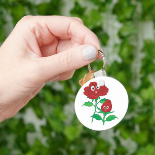 Happy Red Roses Key Ring