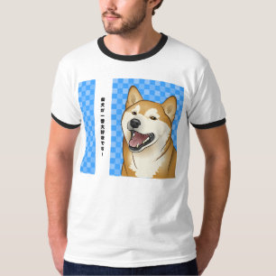 Happy Red Shiba Inu Japanese Dog T-Shirt