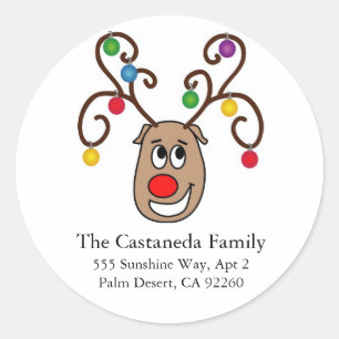 Happy Reindeer Address Labels