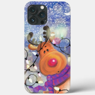 Happy Reindeer Christmas iPhone Case Gift
