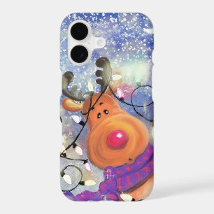 Happy Reindeer Christmas iPhone or Samsung Cases