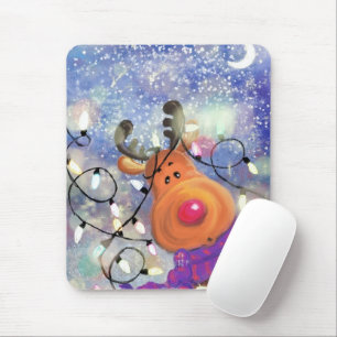 Happy Reindeer - Christmas Mouse Mat