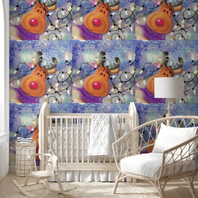 Happy Reindeer Christmas Wallpaper (Kids)