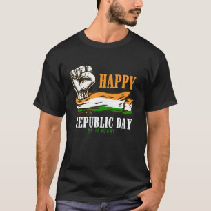 Happy Republic Day 2023 26 January Indian Flag Pat T-Shirt