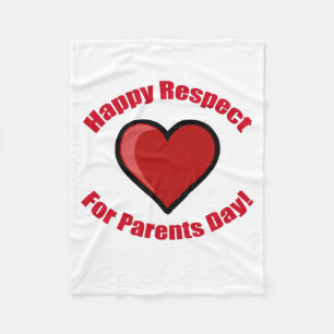 Happy Respect for Parents Day! Fleece Blanket