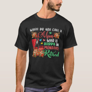 Happy Retire Retire Mum Floral Great Dane Bow Tie T-Shirt