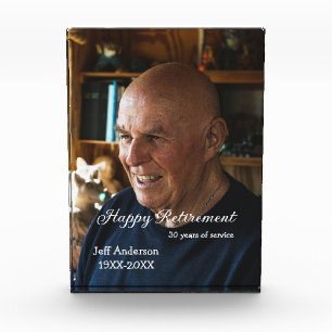Happy retirement add name photo years of service r block