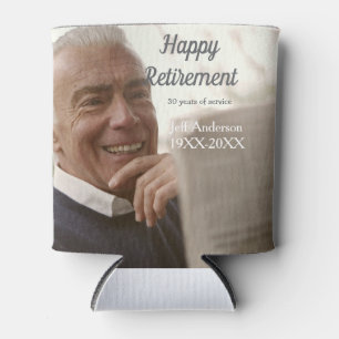 Happy retirement add name photo years of service r can cooler