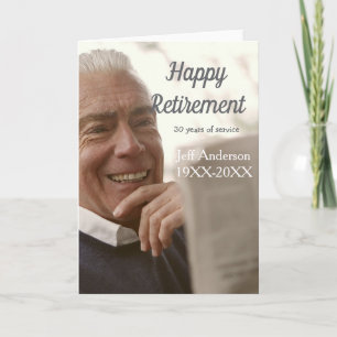 Happy retirement add name photo years of service r card