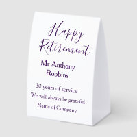 Happy retirement add name years of service retired